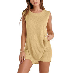 2 Piece Summer Sweater Set Trendy Beach Vacation Sets