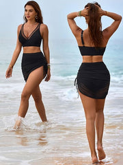 Slimming Mesh Sheer Tummy Control Bikini Set