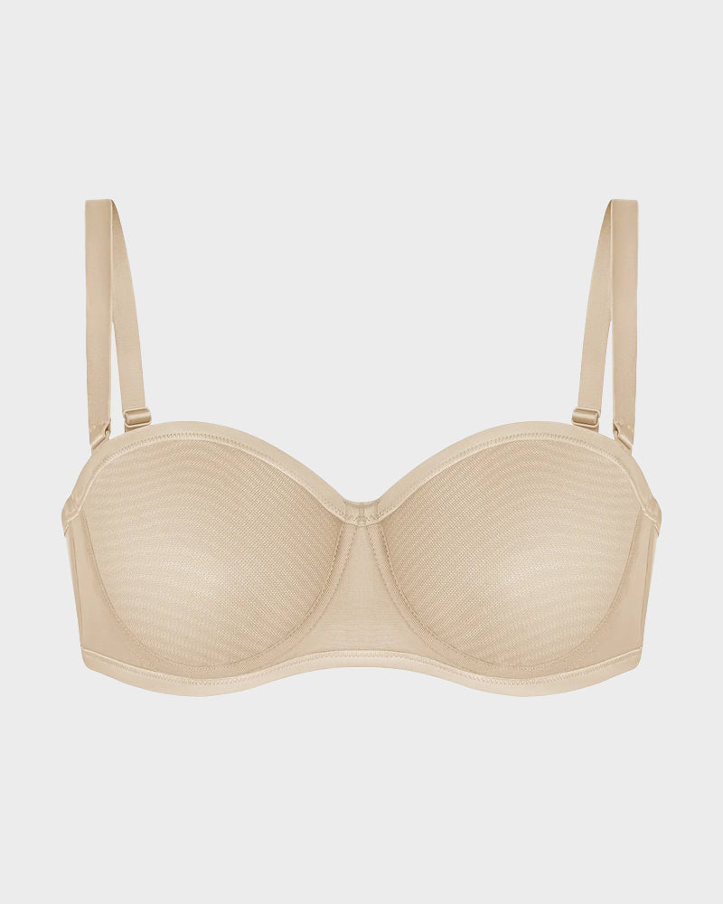 🔥Buy 1 Get 2nd 50% Off🔥Strapless Mesh Underwire Balconette Bra