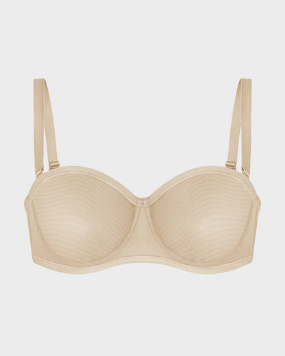 🔥Buy 1 Get 2nd 50% Off🔥Strapless Mesh Underwire Balconette Bra