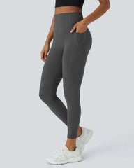（2 Pack）High Waisted Butt Lifting Tummy Control Side Pocket Shaping Training Leggings