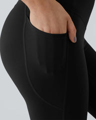 （2 Pack）High Waisted Butt Lifting Tummy Control Side Pocket Shaping Training Leggings