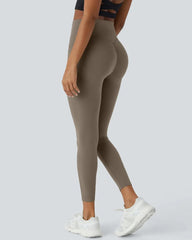 （2 Pack）High Waisted Butt Lifting Tummy Control Side Pocket Shaping Training Leggings