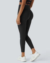 （2 Pack）High Waisted Butt Lifting Tummy Control Side Pocket Shaping Training Leggings