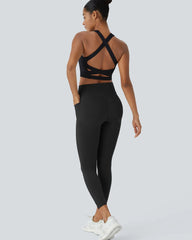 （2 Pack）High Waisted Butt Lifting Tummy Control Side Pocket Shaping Training Leggings