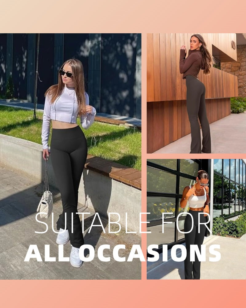 High Waist Stretch Casual Soft Straight Leg Pants